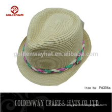 2015 Newly Design fashion cheap summer spring Paper straw fedora hat